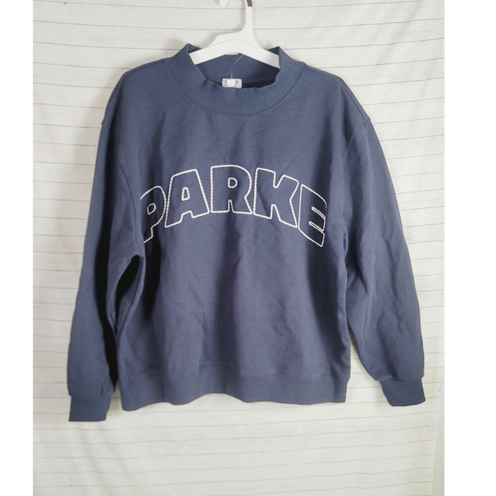 Parke x Target Mockneck Navy Blue Sweatshirt, sz Large/Extra Large